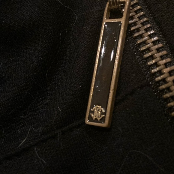 Black Roberto Cavalli Medium  Hooded Jacket with Lace Accents - Picture 7 of 14